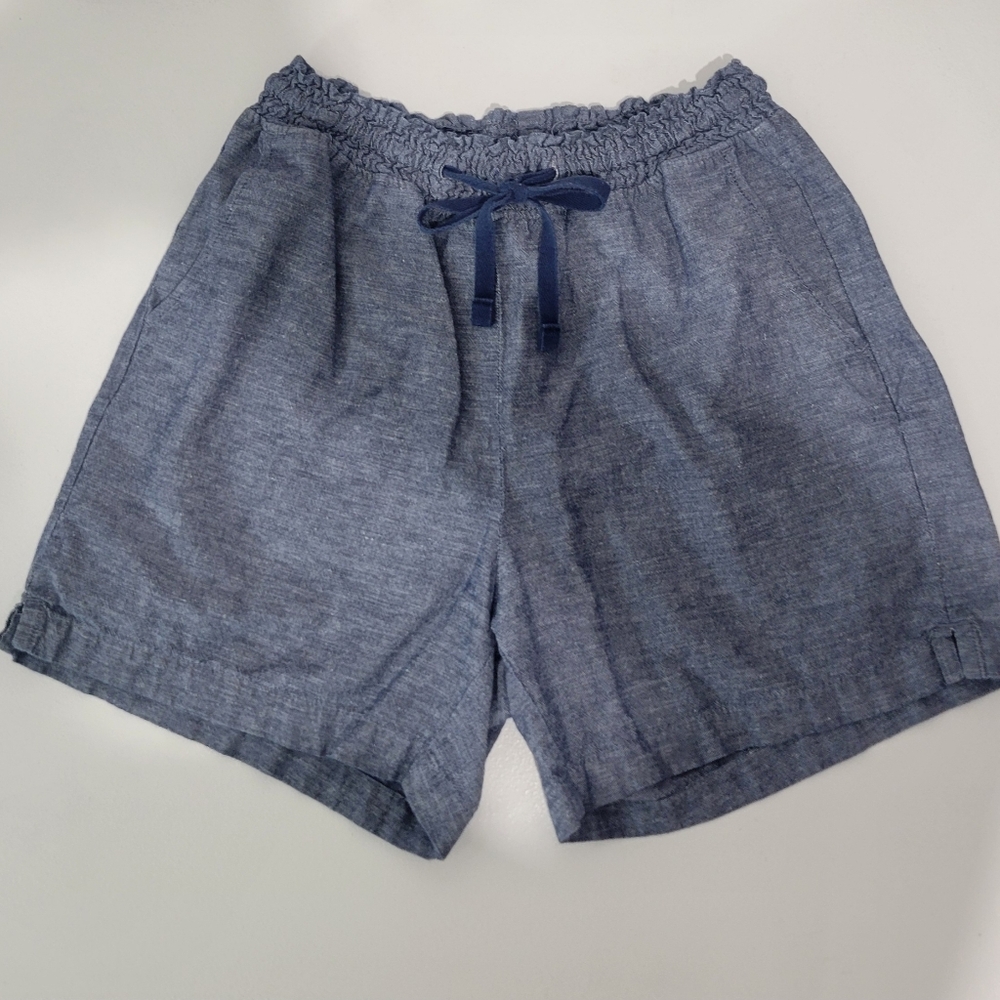 JACHS GIRLFRIEND WOMEN'S LINEN COTTON CHAMBREY SHORTS